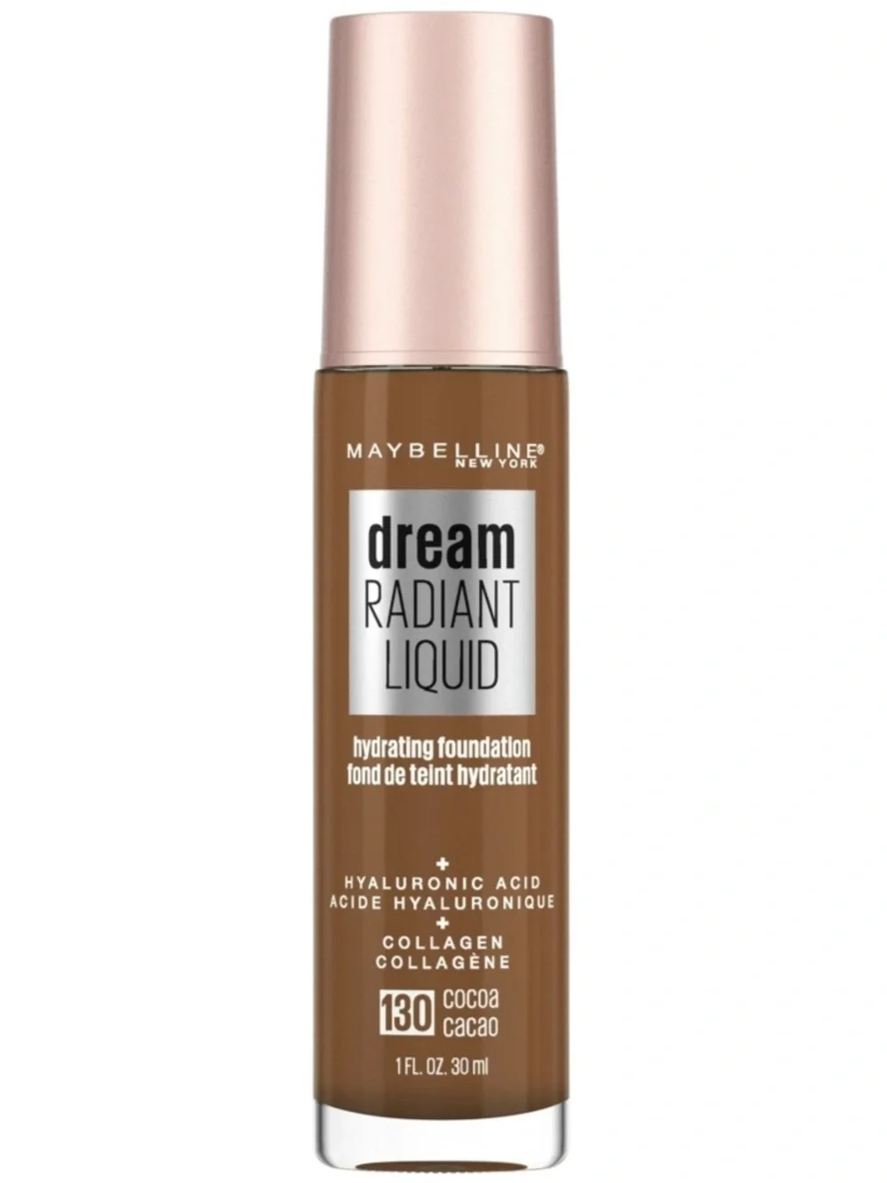 Maybelline 130 Cocoa Dream Radiant Liquid Hydrating Foundation 1oz